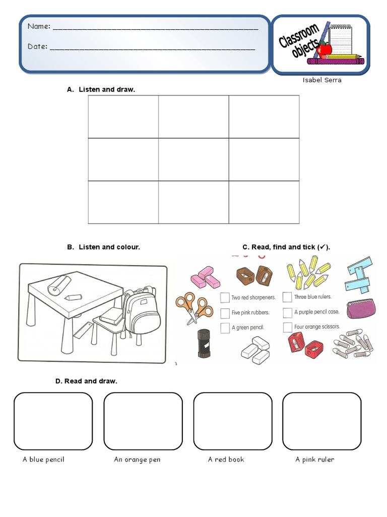 Classroom Objects-2º Ano | PDF