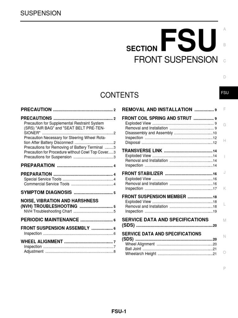 Service Manual Book NISSAN GRAND LIVINA | Airbag | Seat Belt