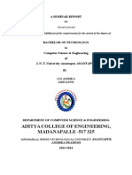 Aditya College of Engineering, MADANAPALLE - 517 325: A Seminar Report