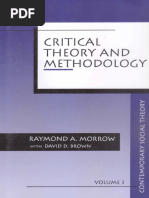 Download Contemporary Social Theory Raymond a Morrow David D Brown-Critical Theory and Methodology-SAGE Publications Inc 1994 by errutli SN294733483 doc pdf