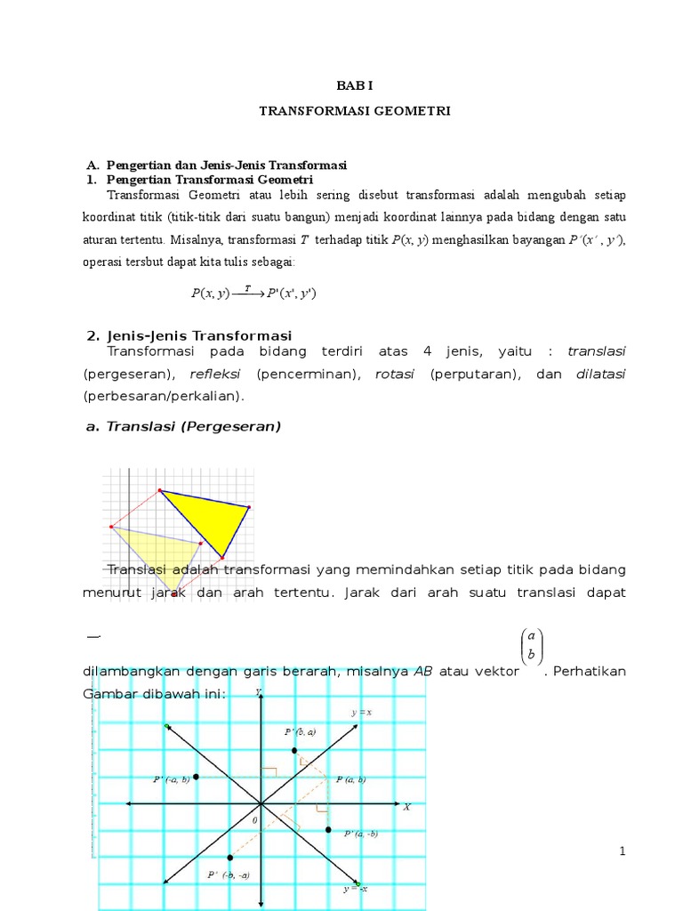 Transformasi Geometri Untuk Sma Kelas Xii Ipa