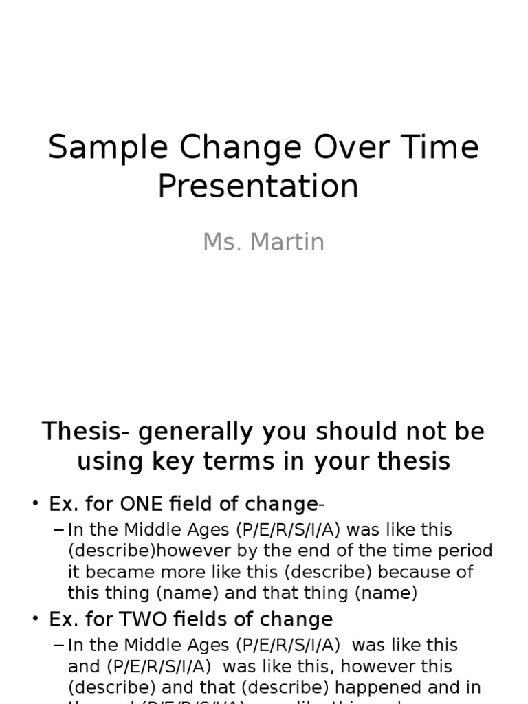 Analyzing Change Over Time in the Middle Ages | PDF