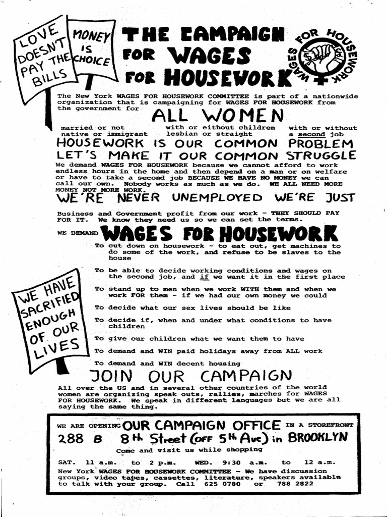 Wages For Housework | PDF | Labor | Social Institutions
