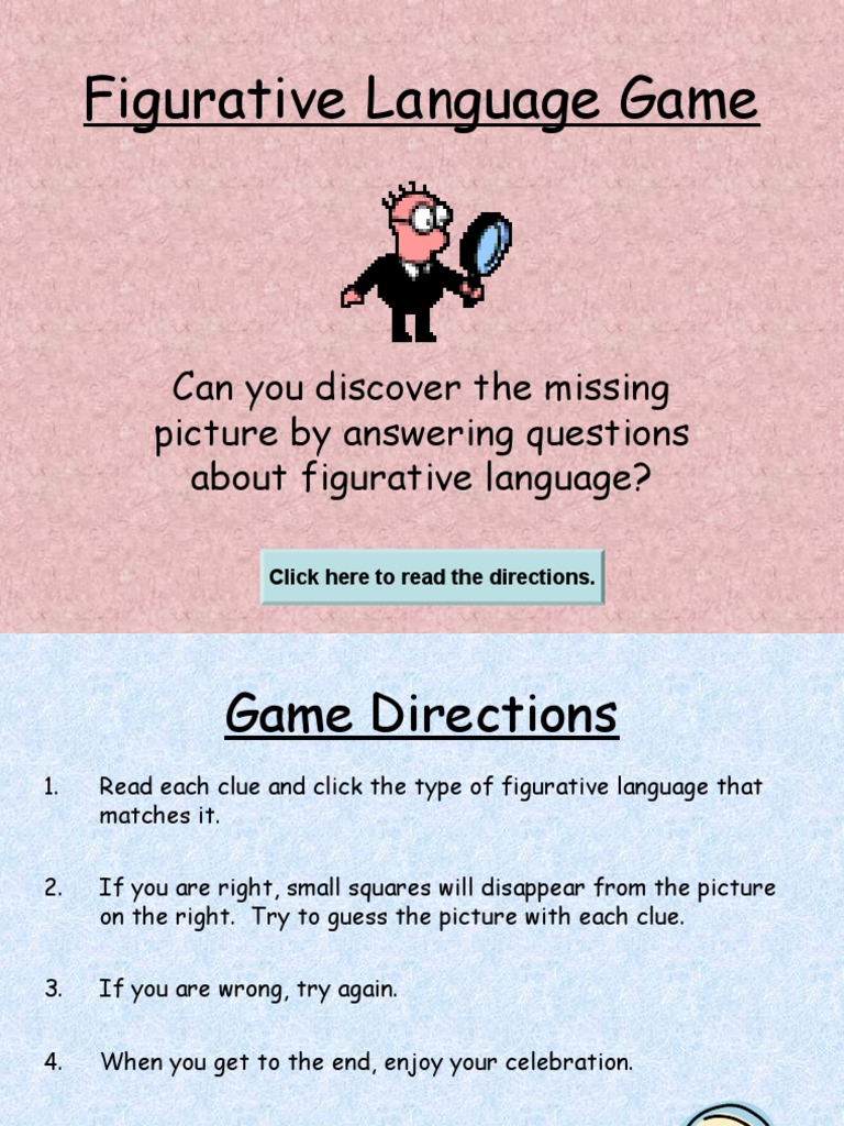 Figurative Language Discovery Game | PDF | Semantics | Semiotics