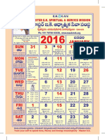Master E.K.2016 Telugu Calendar