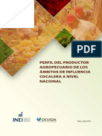 Perfil del Productor Agropecuario de los ámbitos de influencia cocalera