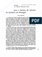 Materiais para A História Do Advento Do Fascismo em Portugal