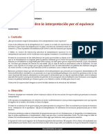 Puntuaciones Sobre La Interpretacion Por El Equivoco