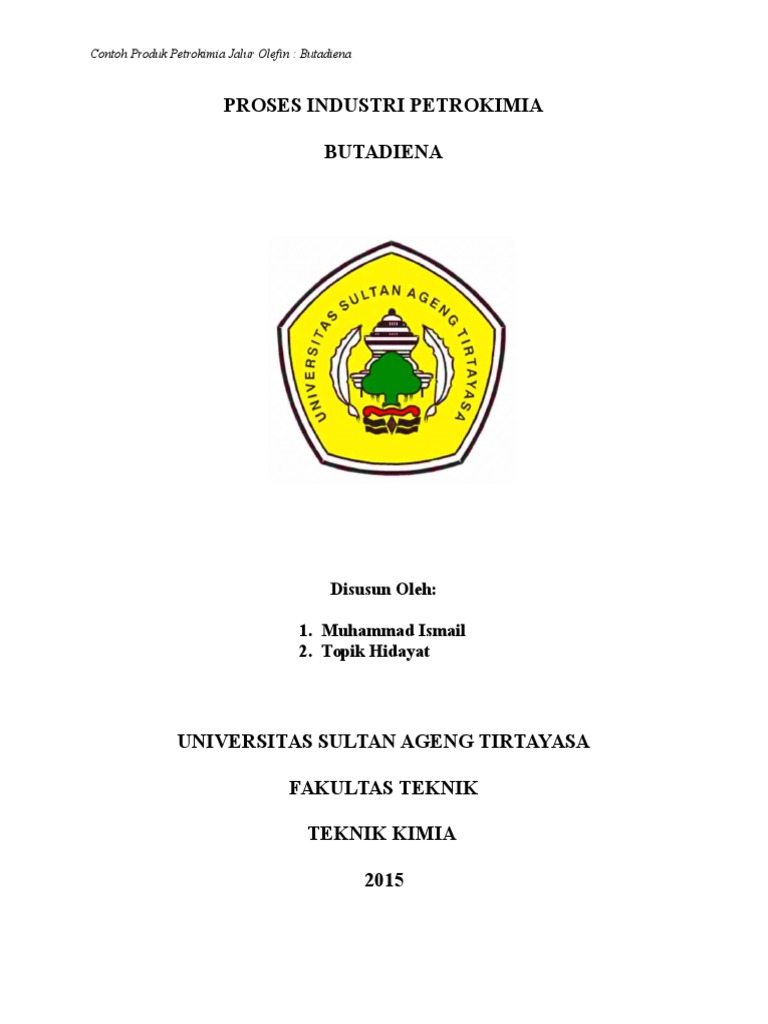 Produksi Butadiena untuk Industri Kimia | PDF | Memasak, Makanan, & Anggur