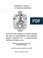 Evaluacion Del Sistema de Control Interno