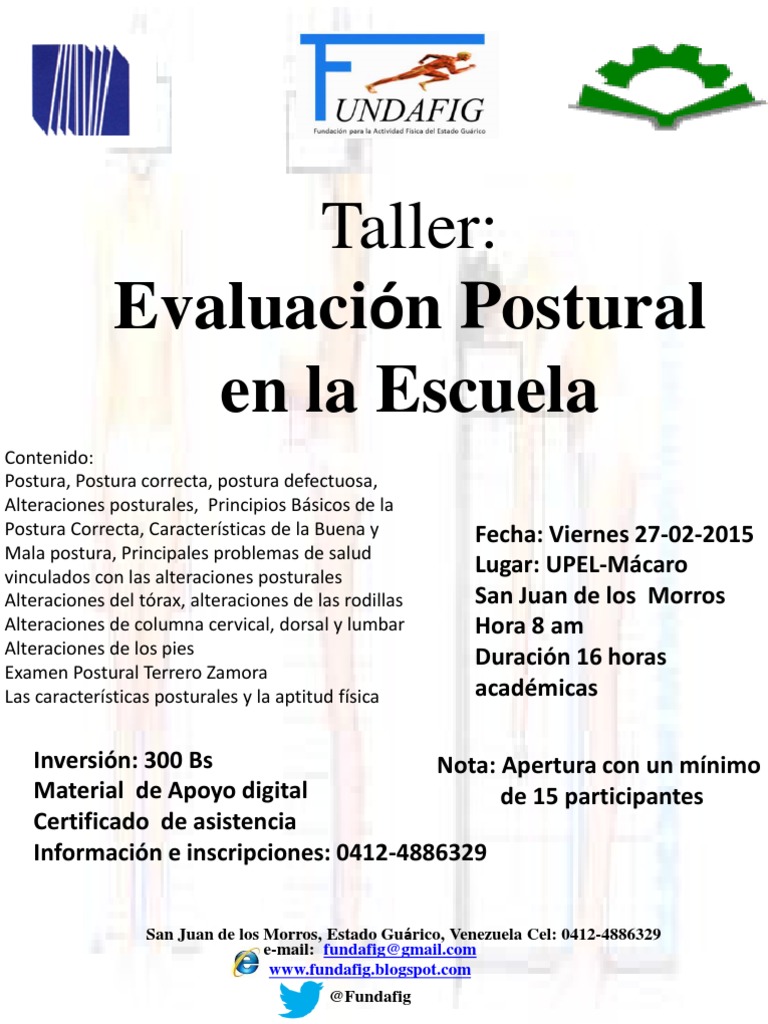 Taller de Evaluación Postural | PDF | Relaciones personales, crianza y ...