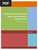 Buku Ebook 78 Halaman Kombinasi Nama Bayi Modern Islami 2016