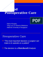 Pre and Postoperative Care