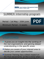 Summer Internship