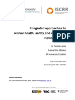 088.1 WorkHealth Integrated approaches to worker health, safety and wellbeing - update