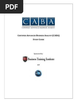 Business Analyst Certification Study Guide