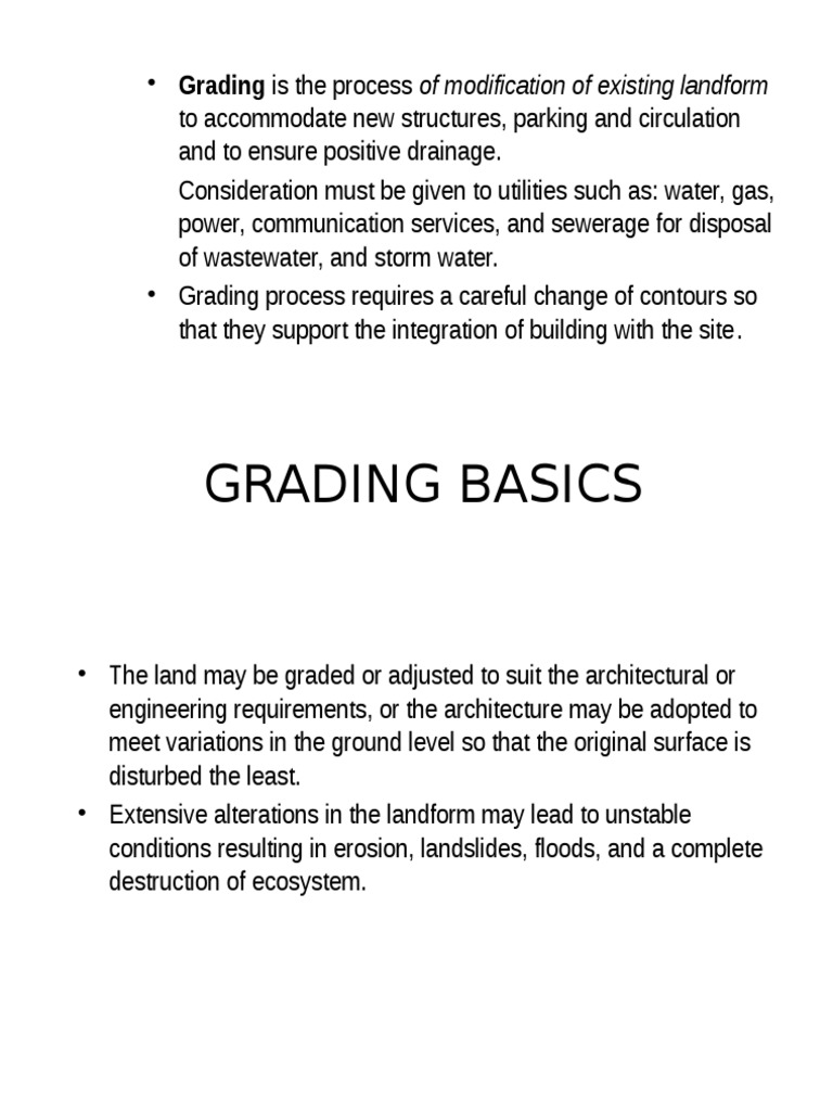 Landscape Grading Fundamentals | PDF | Surface Runoff | Earth Sciences