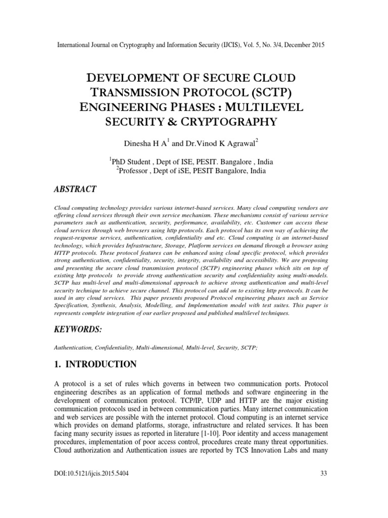 Secure Cloud Transmission Protocol Overview | PDF | Computers