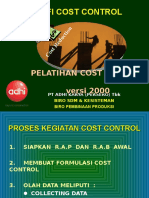 Filosofi CC - Kegiatan Cost Control