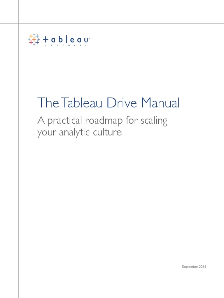 Tableau Drive-Manual PDF | PDF | Agile Software Development | Software ...