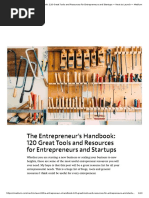 The Entrepreneur's Handbook - 120 Great Tools and Resources For Entrepreneurs and Startups - Next To Launch - Medium