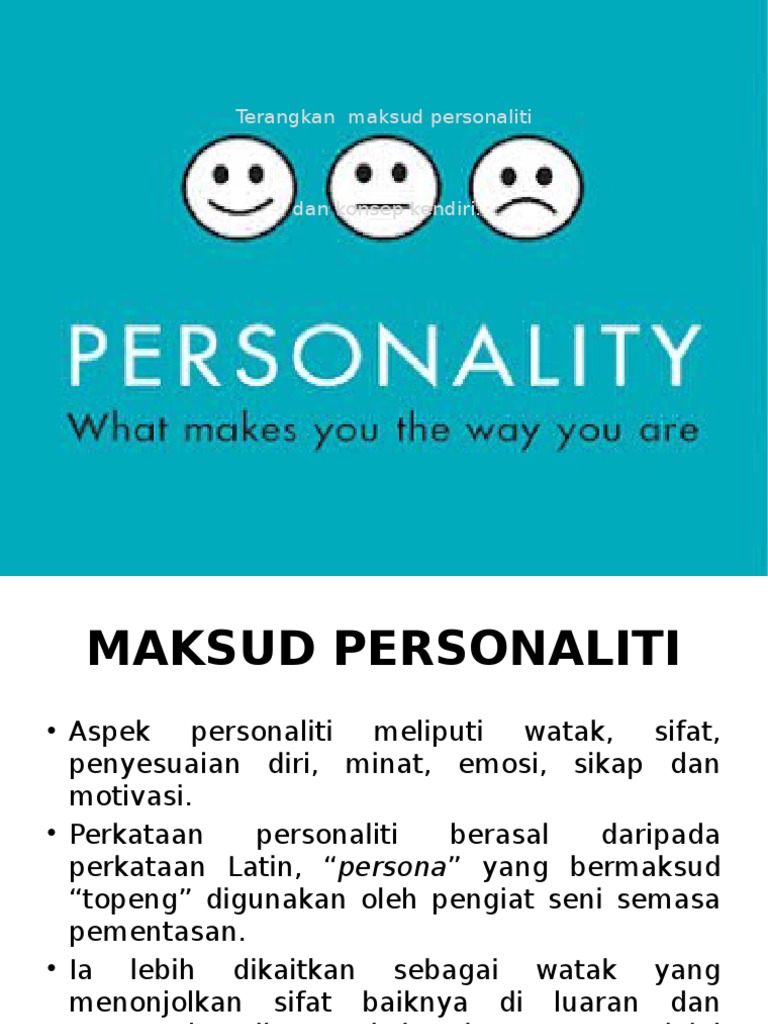 Terangkan Maksud Personaliti Dan Konsep Kendiri Pdf