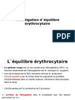 Investigation Déquilibre Érythrocytaire