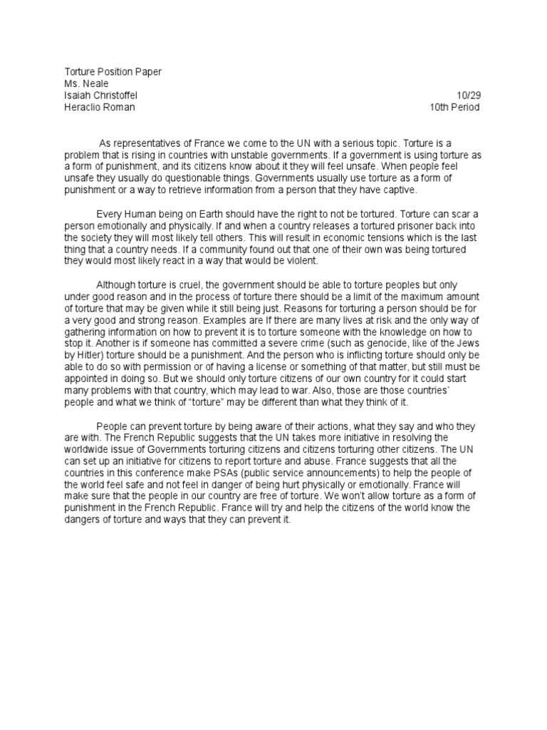 Torture Essays: Examples, Topics, Titles, & Outlines