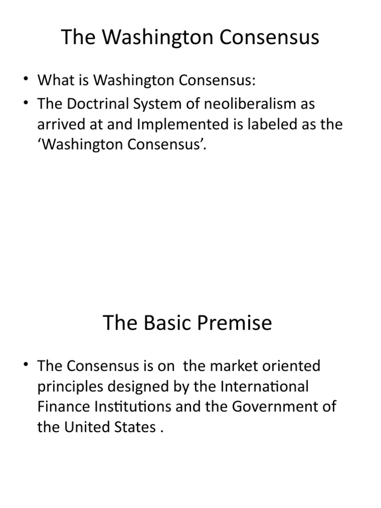 Washington Consensus PDF Washington Consensus Taxes