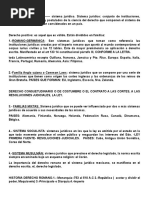 DERECHO IROMANO I Cuestionario Para Examen