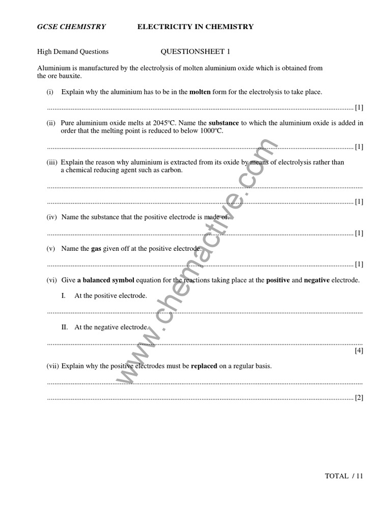 Electricity Questions PDF Battery (Electricity) Electrolyte