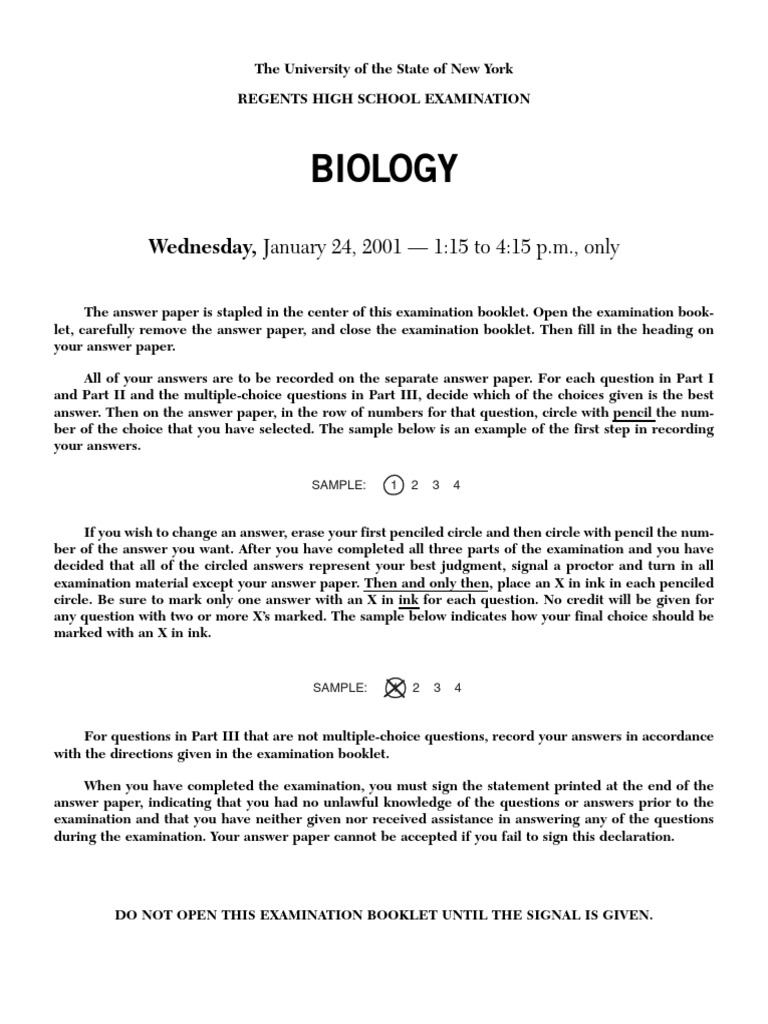 Bio Regent 2001 PDF Meiosis Gene