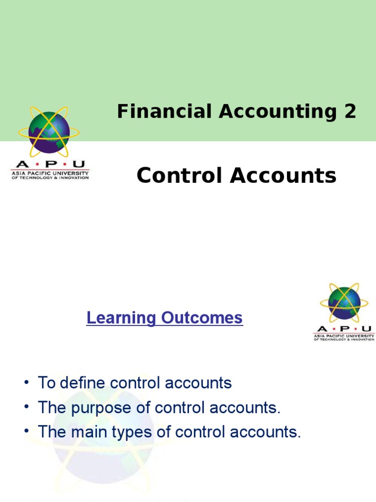 FA 2 Chapter 1 Control Accounts | PDF | Debits And Credits | Corporate ...