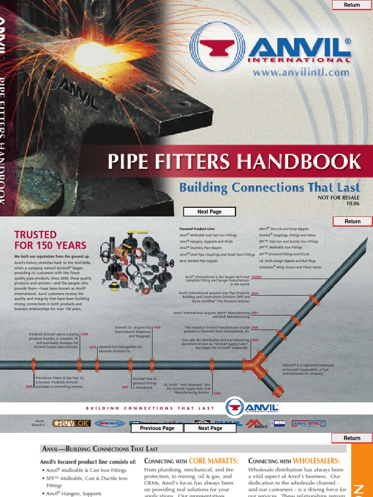 Anvil Pipe Fitters Handbook Pipe (Fluid Conveyance) Gas Technologies