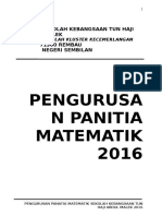 Pengurusan Panitia Matematik 2016