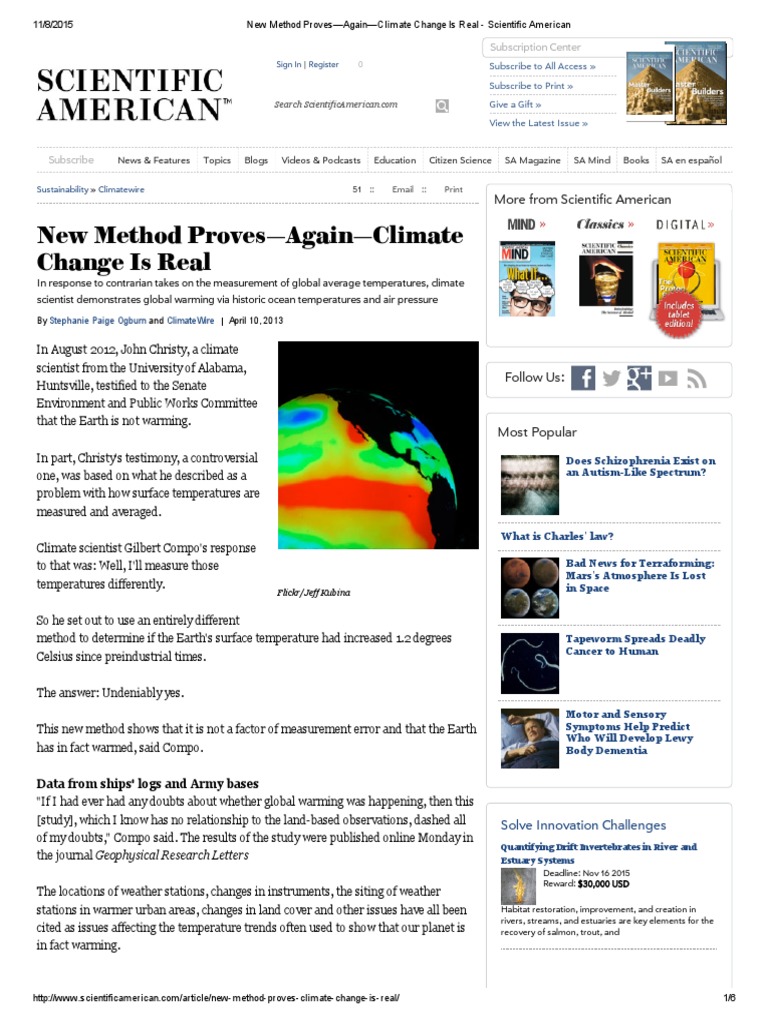 A New Method Proves-Again-Climate Change Is Real - Scientific American ...
