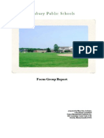 Duxbury Public Schools: Focus Group Report
