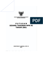 Putusan Sidang Tahunan MPR RI 2001