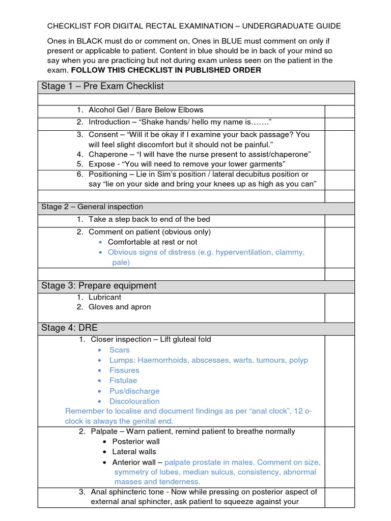 Digital Rectal Examination