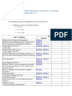 EWM Certification Topic Areas