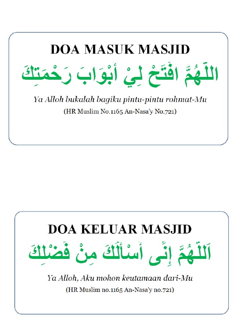 Doa Masuk Masjid