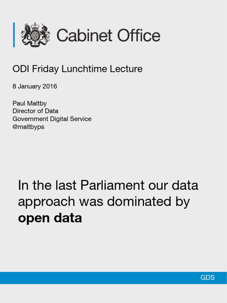 Friday Lunchtime Lecture Open Data And The Government Data