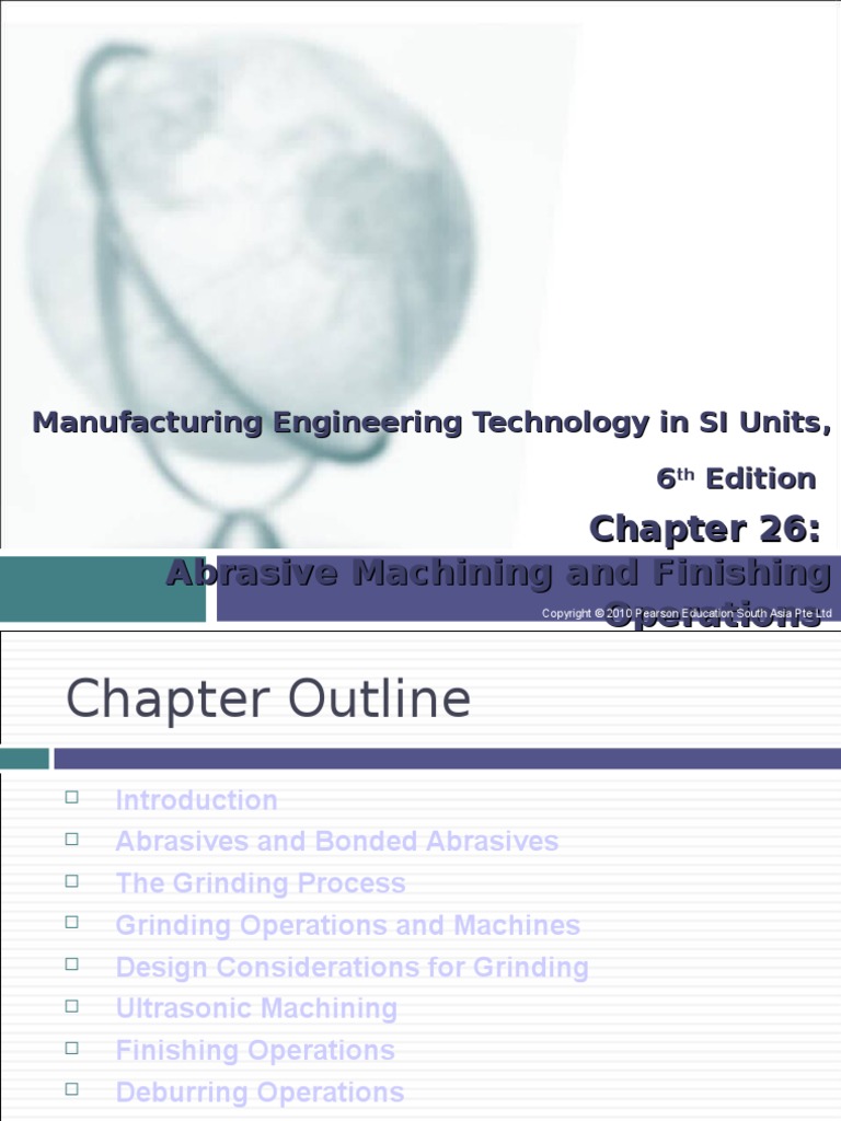 Abrasive Machining PPT MFG Chapter26 Final | PDF | Abrasive | Machining