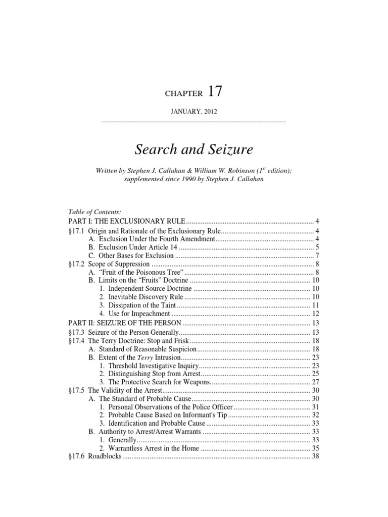 CH 17 | PDF | Search And Seizure | Fourth Amendment To The United ...