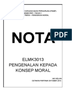 Nota ELMK3013 Pengenalan Kepada Konsep Moral LENGKAP PADAT