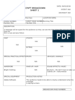 Script Breakdown Sheet 1