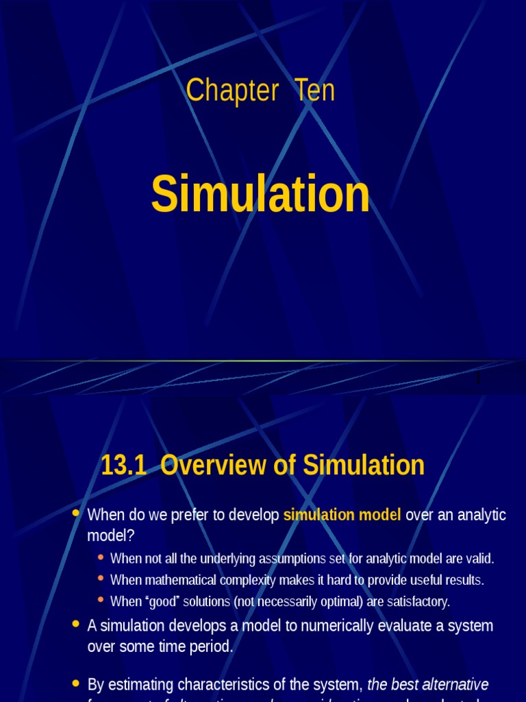 Ch10 Simulation PDF Monte Carlo Method Statistical Hypothesis