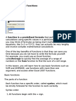 Working With Basic Functions