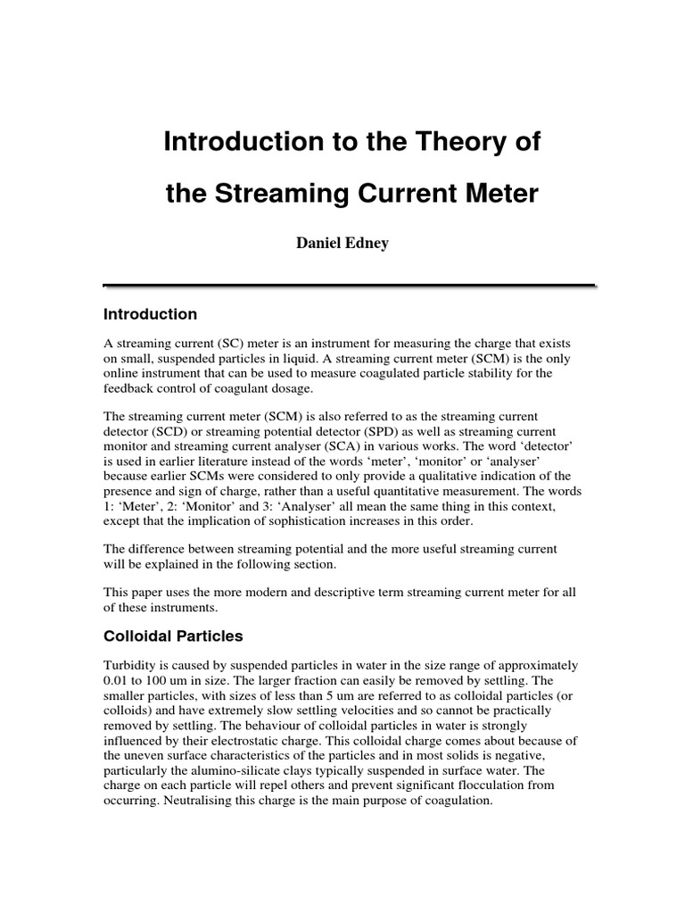 Streaming Current Meter Overview | PDF | Electric Current | Force
