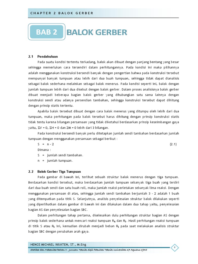 Statika Dan Mekban 02 Balok Gerber